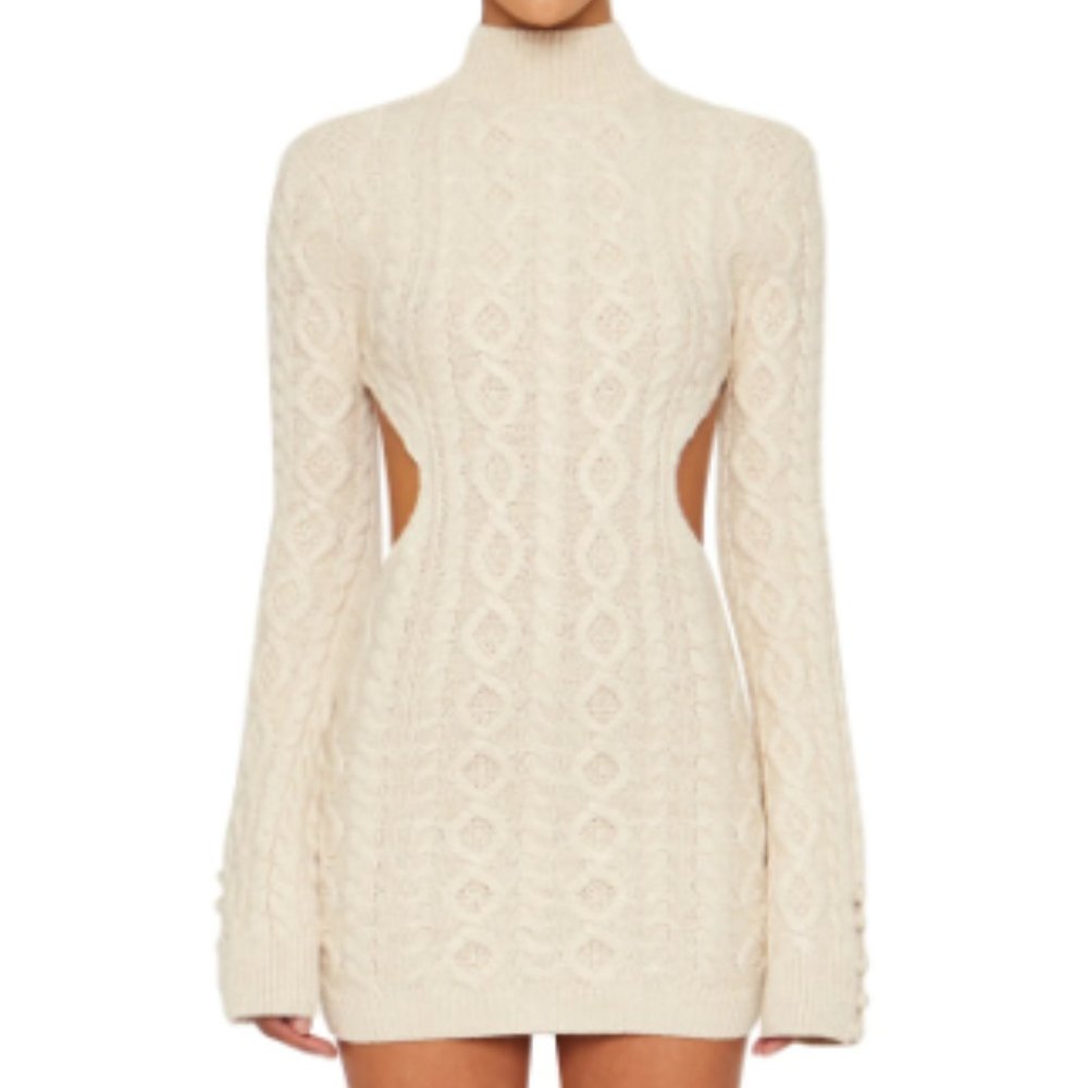 Danielle Guizo Turtleneck Backless Mini Dress- XS